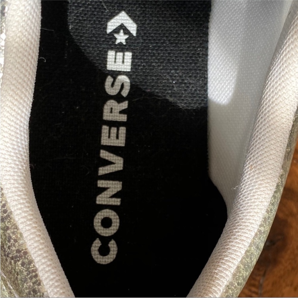 Converse Silver Glitter Custom All Star size 8 - Picture 10 of 11